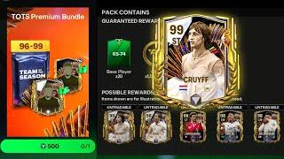 Insane TOTS Cruyff Pack Opening - 3x New 98 TOTS Packed FC Mobile 24