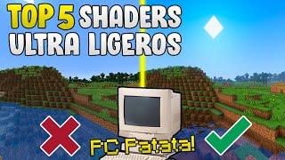 TOP 5 SHADERS BAJOS REQUISITOS PARA MINECRAFT 1.19.2  - Ligeros y sin LAG  PC PATATA