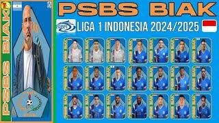 DAFTAR SKUAD PSBS BIAK 20242025 - DAFTAR PEMAIN PSBS BIAK DI LIGA 1INDONESIA MUSIM 20242025