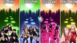 Bts Army VS Blackpink VS Squid Game VS Phut hon - Tileshop EDM Rush new update Music Tielshop