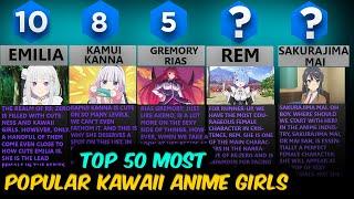 Top 50 Most Popular Kawaii Anime Girls