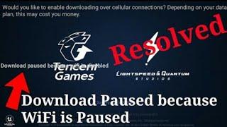 Downloading Paused because Wifi is disabled PubgAll Platform issue solved