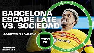 Real Sociedad vs. Barcelona REACTION‼ Barca were OUTPLAYED but got the result - Burley  ESPN FC