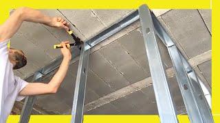  Drywall partition ▶︎ How to Build a metal framed wall 70mm profiles  PLADUR