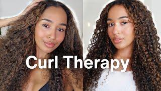 CURLY HAIR THERAPY  Revitalising Curly Hair Routine for damaged hair