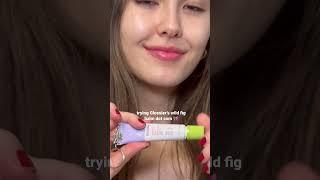 Trying Glossier wild fig balm dot com  #shorts #makeup #glossier #makeupshorts