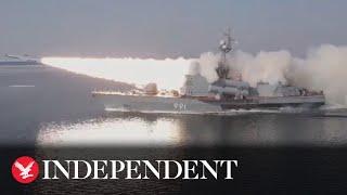 Russian navy fires anti-ship cruise missiles in Sea of Japan war simulation