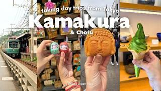 Day trips from Tokyo  Kamakura & Chofu  Visiting local Temples street food  Japan VLOG