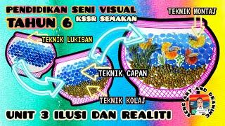 PENDIDIKAN SENI VISUAL TAHUN 6  UNIT 3 ILUSI DAN REALITI  Capan Kolaj Montaj Lukisan MS 22-23