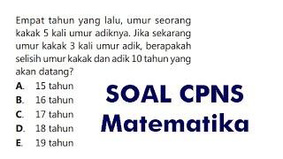 HOTS  Selisih Umur sekian tahun yang akan datang - Soal CPNS Matematika