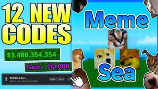 *NEW CODES* ALL NEW WORKING CODES IN MEME SEA 2024 AUGUST ROBLOX MEME SEA CODES