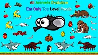 Only Eat Top Level Foods And All Animals Evolution EvoWorld.io