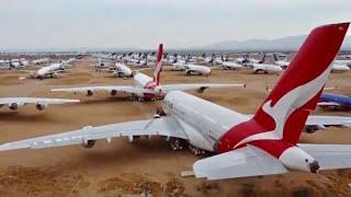 Victorville Airplane Graveyard 500+ Aircraft  Southern California Logistics Airport June 2021