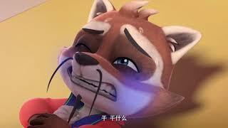 animated red panda tickled