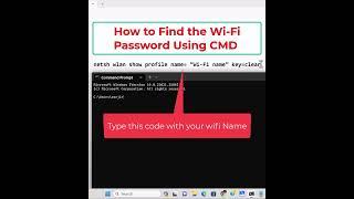 How to Find the Wi-Fi Password Using CMD  #excel #viral #finance #tallyprimeupdate #reels #