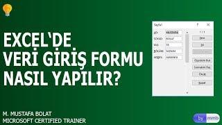 Excelde Veri Giriş Formu Nasıl Yapılır