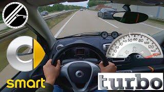 Smart Fortwo 1.0 Turbo Cabrio 451 84 PS Top Speed Drive On German Autobahn No Speed Limit