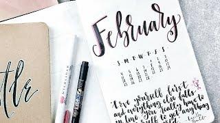 Plan With Me February 2018  Minimalistic Bullet Journal Setup