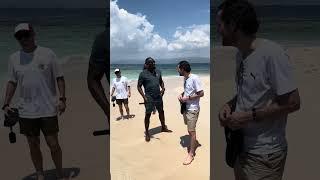 Usain Bolt arrives on an Island in Jamaica