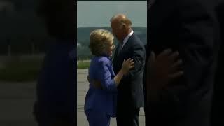 That time Joe Biden wouldnt let go of Hillary Clinton #joebiden #awkward
