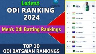 ICC Ranking 2024  Top 10 Odi Batsman Rankings  Icc odi batting ranking 2024