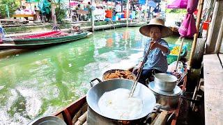 Bangkok Floating Market  Exploring Thai Street Food at Khlong Lat Mayom ตลาดน้ำคลองลัดมะยม