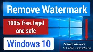 How to remove activate Windows 10 watermark  Remove watermark -Windows 10 legally  Tutorials Buddy
