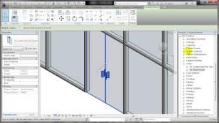 REVIT Placing a door in a curtain wall