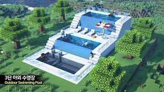 ️ Minecraft Tutorial   A Terraced Swimming Pool ️