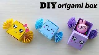 DIY MINI PAPER CANDY STORAGE BOX  Paper Craft  Easy Origami Candy Box DIY  Paper Crafts Easy