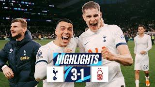 TOTTENHAM HOTSPUR 3-1 NOTTINGHAM FOREST  PREMIER LEAGUE HIGHLIGHTS  VAN DE VEN SCORES A SCREAMER