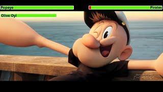 Popeye 2016 Animation Test Scene with healthbars