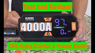 How To Jump Start Your Vehicle With a Jump Starter and Power Bank JF-EGWO F40 Test and Review