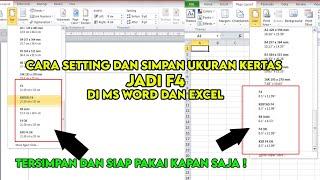 Print Full Kertas F4  cara mengatur ukuran kertas f4 di excel dan word