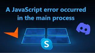 A JavaScript error occurred in the main process - Error correction