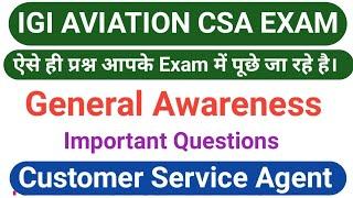 Igi Aviation Csa General Awareness Questions  Igi Aviation Questions @focus4m