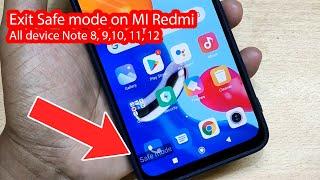 How to remove safe mode in Redmi note 8 9 10 11 12