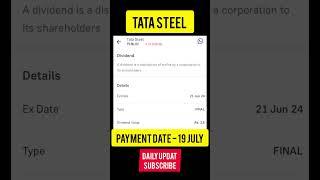 tata steel share dividend payment date