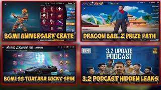 3.2 UPDATE PODCAST DECODE  BGMI 3rd ANNIVERSARY  3rd ANNIVERSARY CRATE  DRAGON BALL Z PRIZE PATH