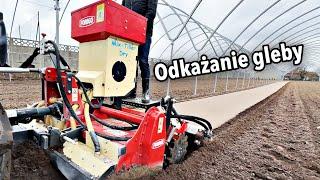 Uprawa truskawki w tunelu - #odkażanie #gleby  #Forigo Mix-Tiller Dry + Basamid