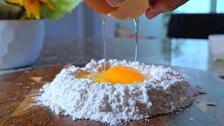 Add 1 egg to flour for an easy PASTA FOR ONE  Easy PASTA recipe from scratch