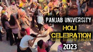 Holi celebration at Panjab University Chandigarh  Panjab University Holi celebration 