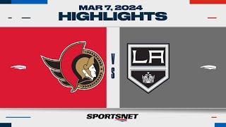 NHL Highlights  Senators vs. Kings - March 7 2024