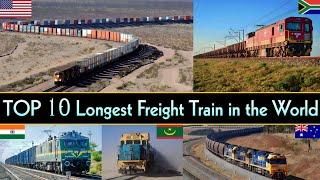 TOP 10 LONGEST FRIEGHT TRAINS IN THE WORLD 2024  Worlds Longest Train