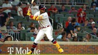 Ronald Acuna Jr. Slow Motion Baseball Swing Hitting Instruction Video Mechanics Home Run