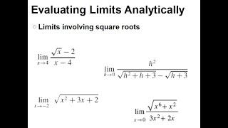 Evaluating Limits with Square Roots