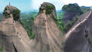 Amazing Place in CHINA  Mountain like a blade  Dangerous cliff walk  Natural wonders of china