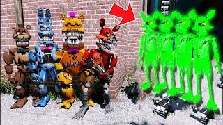 Can the Animatronics BEAT the Evil RADIOACTIVE FOXY ARMY GTA 5 Mods FNAF Multi Pulti