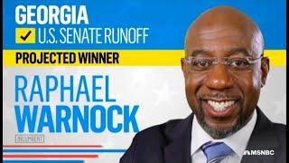 Raphael Warnock Wins Georgia Senate Runoff - Live MSNBC - 1262022