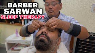 ASMR Head massage to get Relief from high Stress and Anxiety  Indian Barber SARWAN  Neck cracking